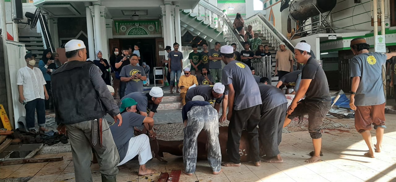 KEGIATAN SAAT PEMOTONGAN HEWAN QURBAN TAHUN 2025